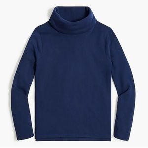 J. Crew Mockneck sweatshirt in cloudspun fleece Antique Navy #AZ168 Size Medium